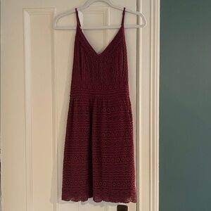 Dark Pink Lace Dress